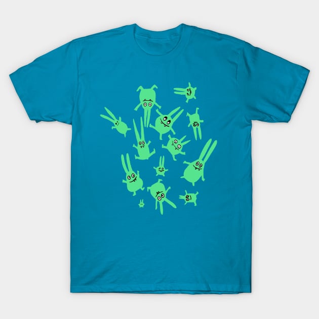 bunnies in weightlessness T-Shirt by Bunny Noir